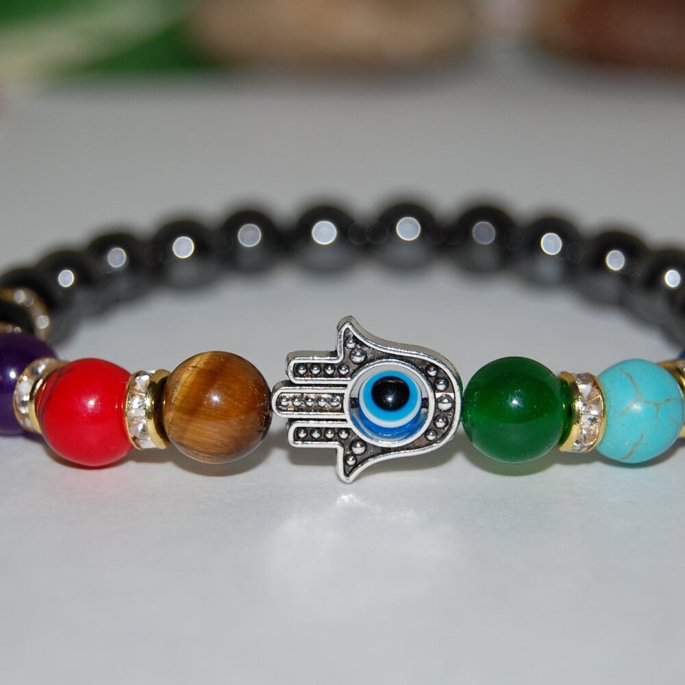 Hamsa Hand Bracelet,Magnetic Bracelet,Evil Eye Bracelet